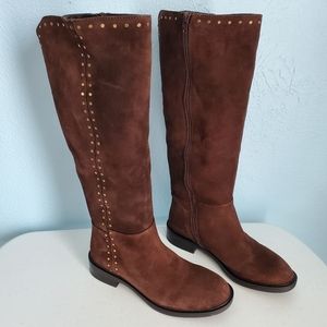 Steven by Steve Madden tall suede studded riding boots